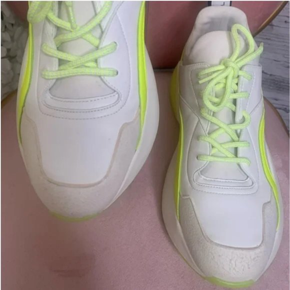 STELLA MCCARTNEY Eclypse Neon Yellow Neoprene Sneakers - Picture 3 of 6
